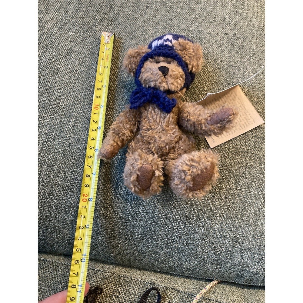 Boyds Bears "Boris Berriman" 1998 J.B. Bean Series Plush Bear – Blue Knit Hat
